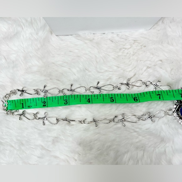 Lapis 925 💙 Heart Gemstone Necklace ONLY - Picture 7 of 8